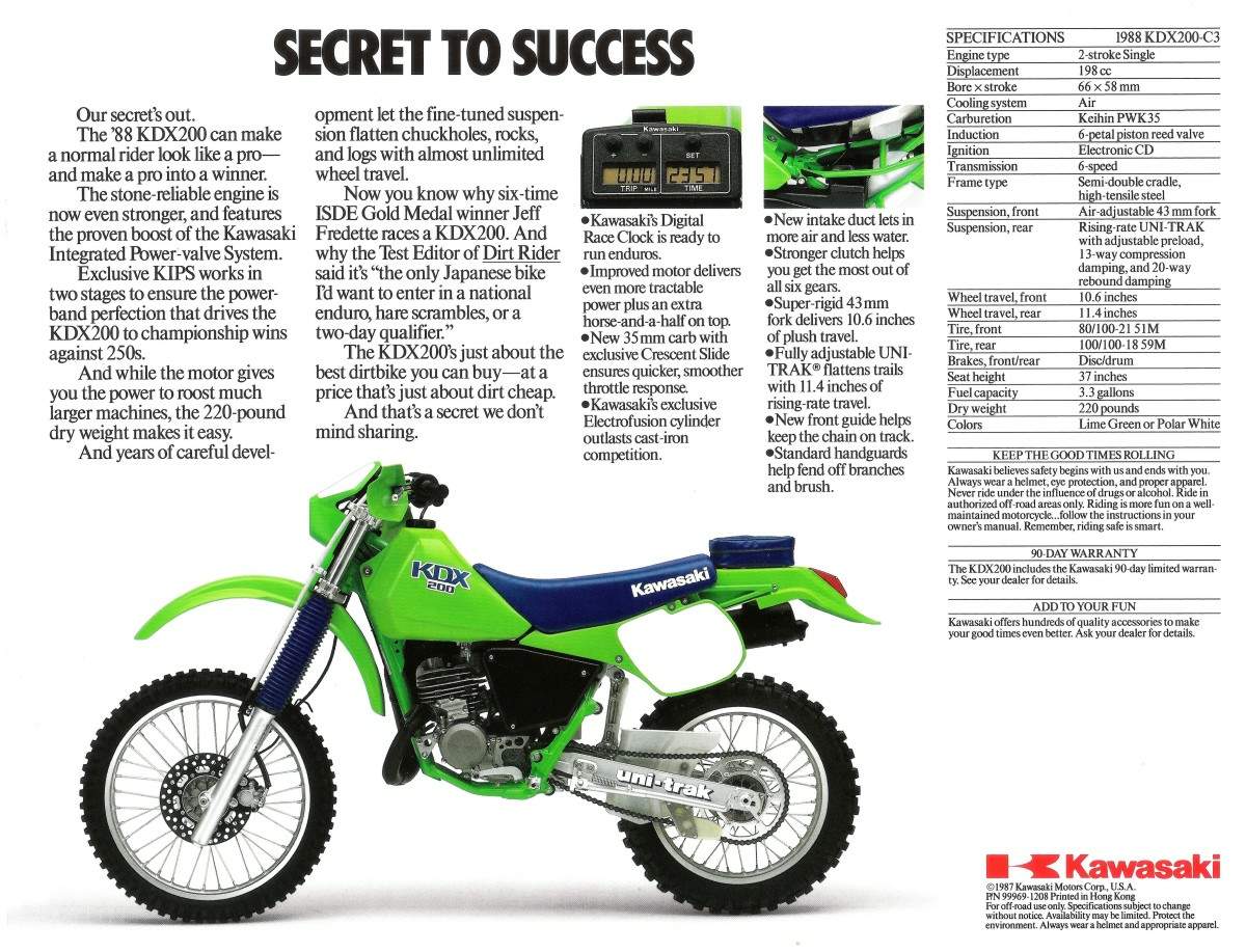 1988 Kawasaki KMX200 #10