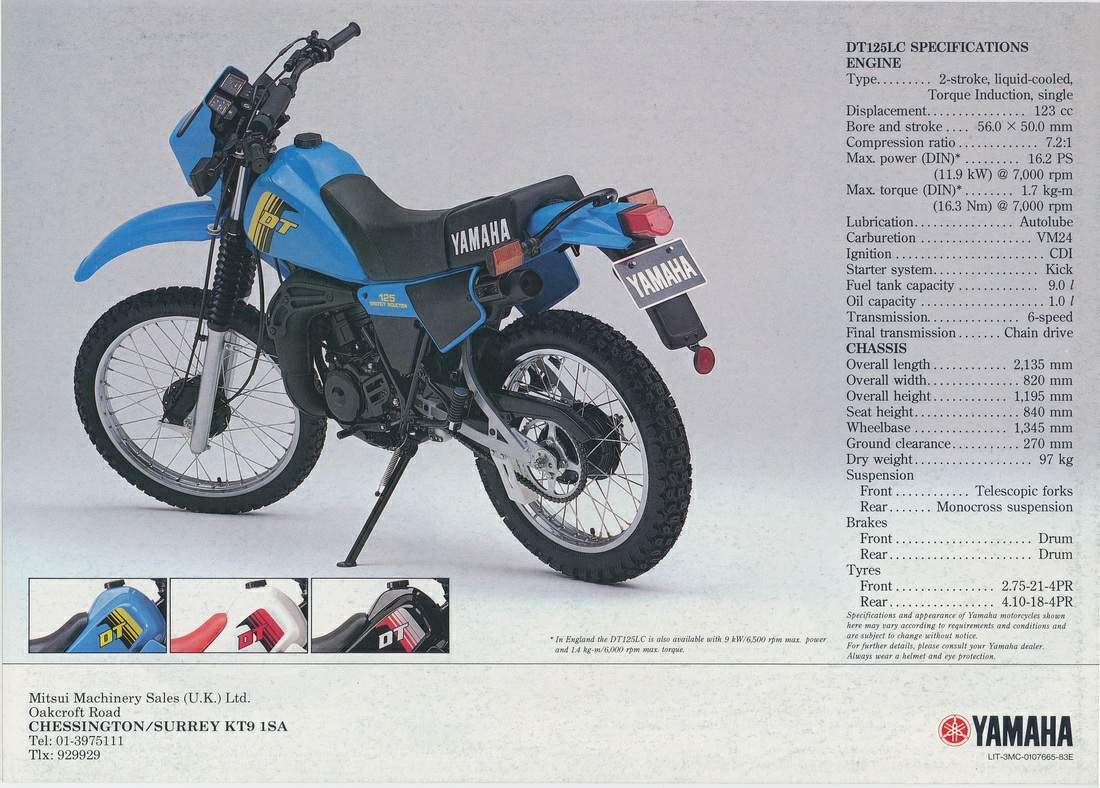 1984 Yamaha DT 125 LC #8