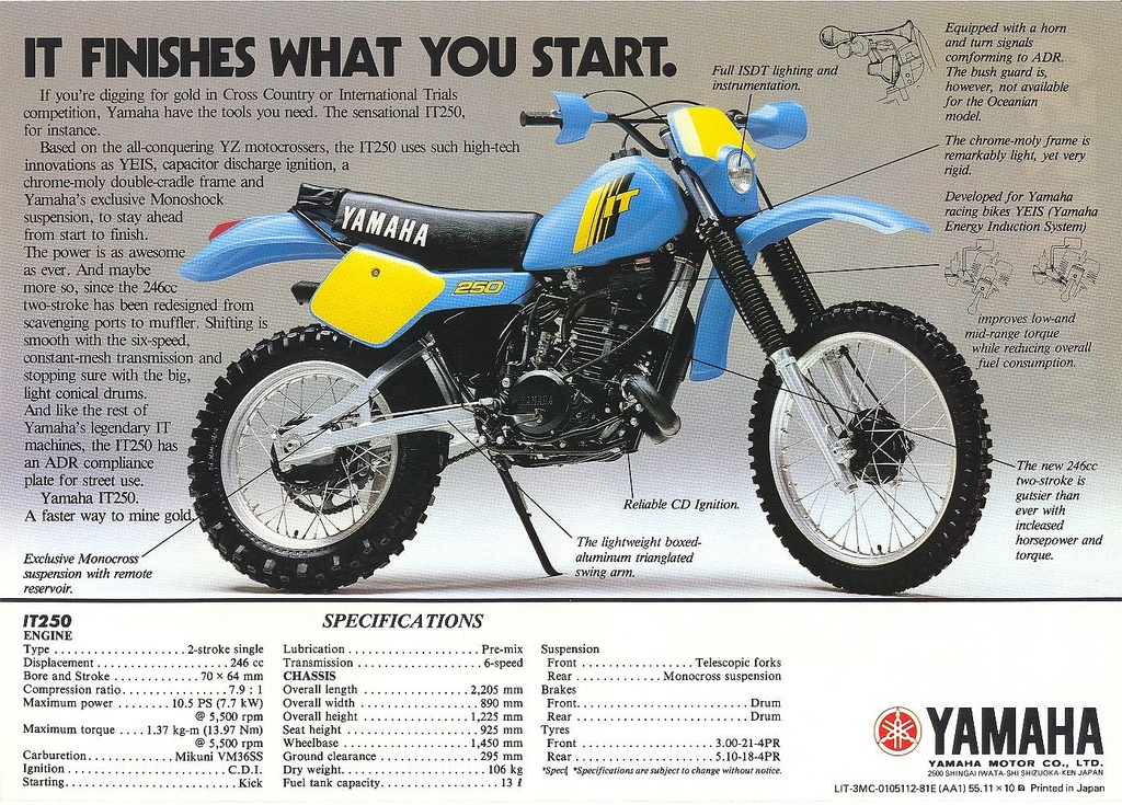 1982 Yamaha IT 250 #9
